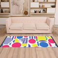 thumbnail image 2 of Yayeee Runner Rug for Bedroom 2'x6' Machine Washable Hallway Non Slip Mat, Red Retro Shapes, 2 of 8
