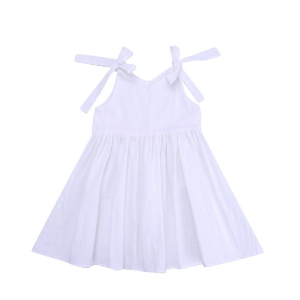 adviicd Baby Girl Dress Girls Maxi Dress Short Sleeve Casual Holiday Dress with Pockets White 120 Walmart