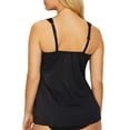 Solid Underwire Plunge Tankini Top DDDD Cups Swimsuit