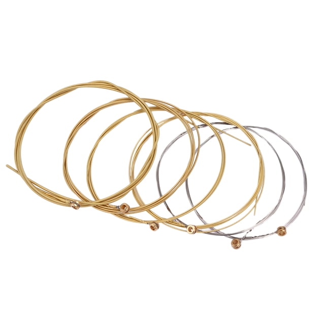 WEUVEB 6Pcs Guitar Strings Nickel Coated with Imported Steel Core for 6 Strings Guitar Bass Performance