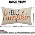 thumbnail image 4 of Hello Pumpkin Pillow Covers 12x20 Set of 2 Autumn Fall Decorations Black Orange Print Decorative Throw Pillows Outdoor Thanksgiving Pillowcase Lumbar Linen Cushion Case for Home Sofa Couch Bed, 4 of 6