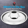 thumbnail image 5 of NutriChef Stainless Steel Sturdy & Durable Stain-Resistant Kitchen Cookware Sauté Pan Stock Pot Lid, 5 of 6