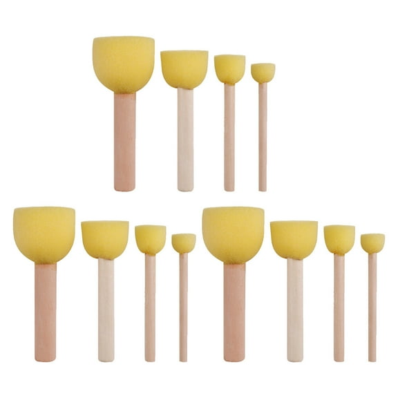 MRLESS 12pcs Sponge Painting Brushes Set for Kids DIY Graffiti