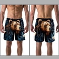 thumbnail image 3 of luoweisi Men's Beach Shorts Quick Dry Swim Trunks with Mesh Lining Bear M, 3 of 5