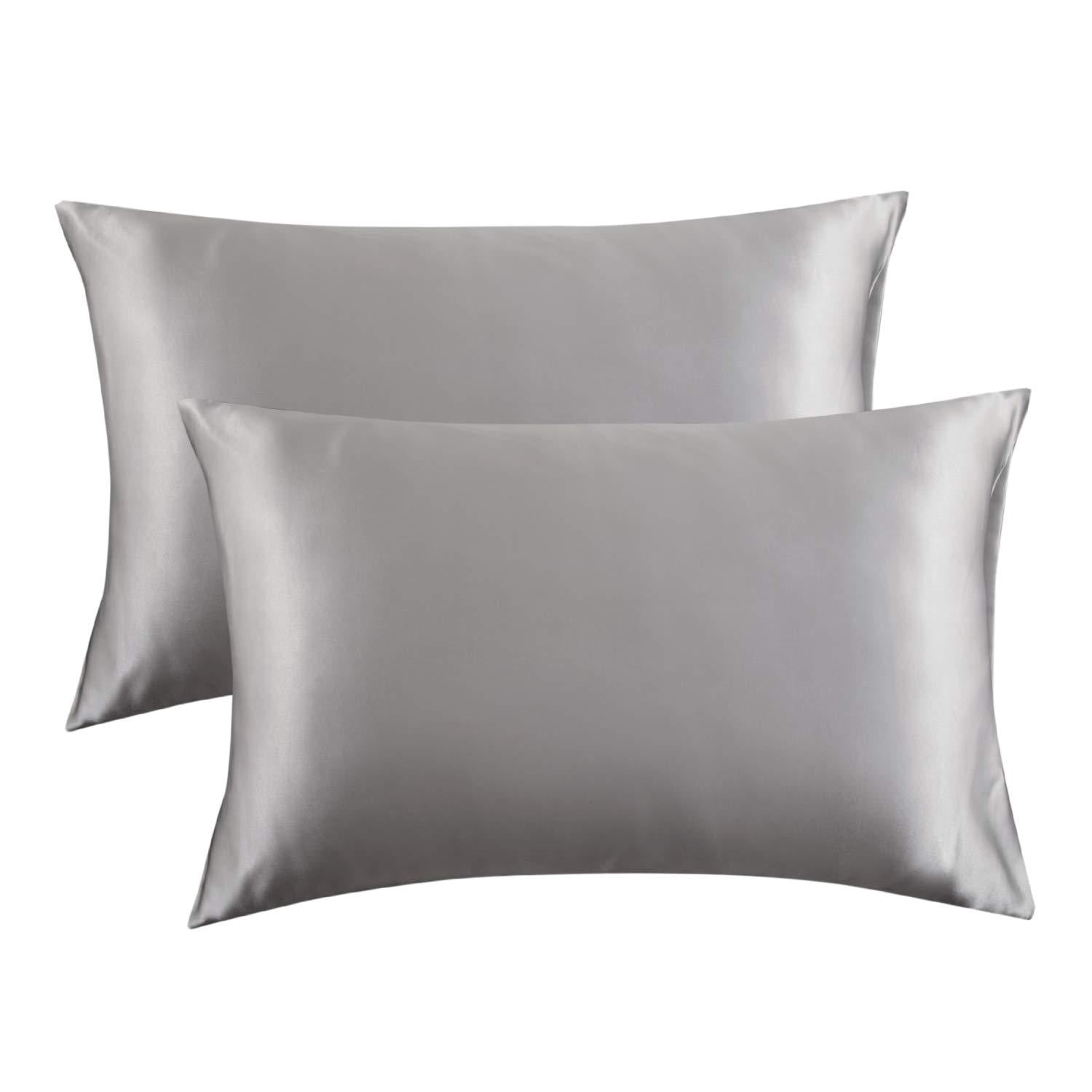 Details about   New Satin Pillow case Cover Pillowcase Standard Size Black Zippered 20x30 NWT 