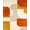 Orange, Pattern 6, variant on Design&I 8'x10' Washable Area Rug Snag-Free Burnt Orange Beige Terracotta Abstract Retro Geometric Mid Century Modern Design for Dining Room, Large Office, Lounge