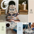 thumbnail image 3 of Ocean Medallion Navy 6 ft. x 9 ft. Machine Washable Traditional Indoor Area Rug, 3 of 5