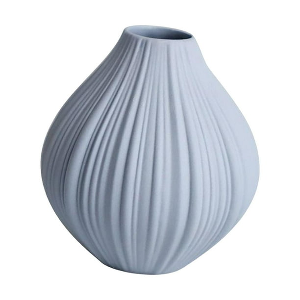 Jarrón de cerámica pequeño moderno, adorno de estilo nórdico, jarrones decorativos, jarrón floral para Azul