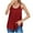 Red, variant on Besolor Womens Summer Tank Tops Adjustable Spaghetti Strap Camisoles Pleated Casual Loose Crewneck Tee Shirts