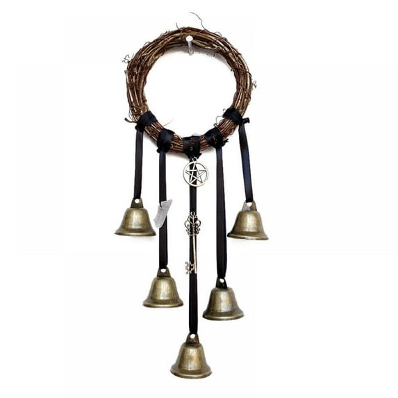 Witches Bell Wind Chimes Witch Wind Chimes Door Hanger Hanging Witch Bells Protection Witchcraft Home Decor for Patio Garden Boho Home Decor 1PC