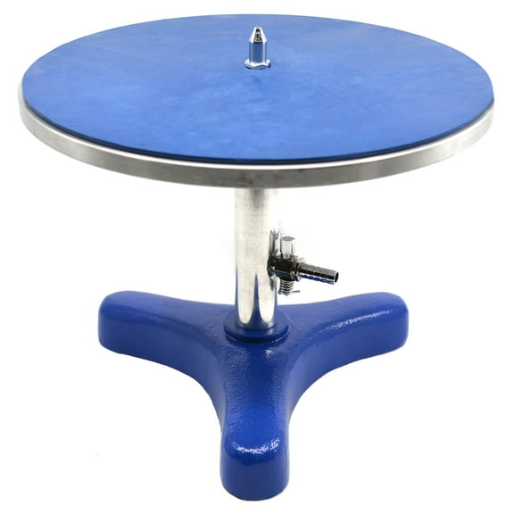 Vacuum Pump Plate on Aluminum Base, 10" Diameter, Stopcock, Rubber Seal - Rubber Seal