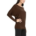 thumbnail image 3 of MOA Collection Women's Essential Dolman Sleeve Boat Neck Top (S-3XL), 3 of 4