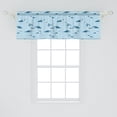 thumbnail image 2 of Ambesonne Striped Window Valance, Turtle Blue Aquatic, 54" X 18", Blue Navy, 2 of 3