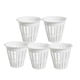 thumbnail image 4 of Juego de 5 cubos redondos reutilizables con malla ranurada para clonación de plantas de jardín. Blanco, 4 of 7
