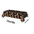 thumbnail image 3 of Halloween Tablecloth,Halloween Decorations, 54x108 Inch Disposable Plastic Table Cover for Rectangle,Pumpkin Spider Ghost Table Cloth for Home Indoor Outdoor Birthday Party Supplies (Black), 3 of 7