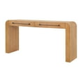thumbnail image 3 of Christopher Knight Home 59.6" Modern Console Table with 2 Drawers, Curved Design and Metal Handles, Natural, 3 of 10