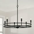 thumbnail image 7 of Capital Lighting 448761 Fuller 6 Light 28" Wide Ring Chandelier - Black, 7 of 7