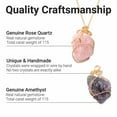 thumbnail image 4 of SHOP LC DELIVERING JOY Crystal Necklaces - Handmade Healing Amethyst & Rose Quartz Raw Gemstone Necklace Sets - 24" Necklace Length - Set of 2 Jewelry Birthday Gifts for Women, 4 of 10