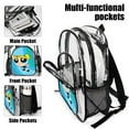 thumbnail image 4 of The Power-puff Gir-ls Stylish Mesh & Transparent Clear Backpack – Trendy, Durable & Lightweight for School, Work Or Travel, 4 of 7