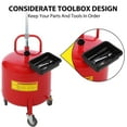 thumbnail image 6 of EastVita 8 Gallon Portable Waste Oil Drain, Industrial Fluid Drain Tank with Wheels and Adjustable Funnel Height, 6 of 7