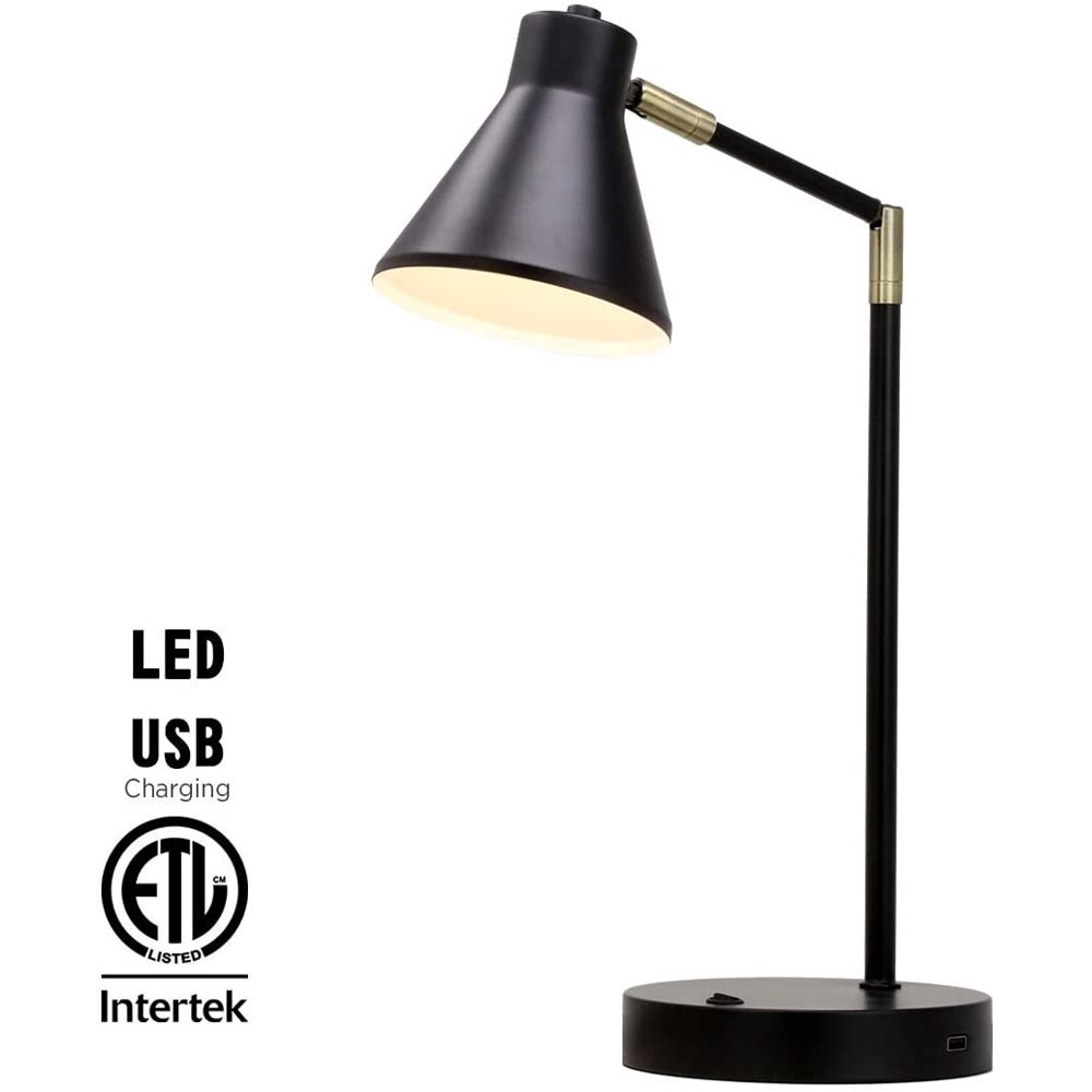 O'Bright LED Desk Lamp with USB Charging Port, 100 Metal Lamp, 270