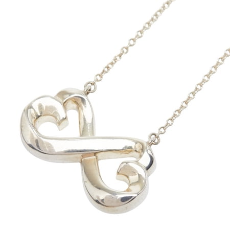 Pre-Owned Tiffany & Co. Double Loving Heart Paloma Picasso Necklace Pendant Silver SV925...