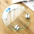 thumbnail image 4 of GJX Glass Bathroom Scale Round,Digital Bath Scale for Body Weight,Bathroom Body Scale,Battery Included,Clear Round Platform, 4 of 7