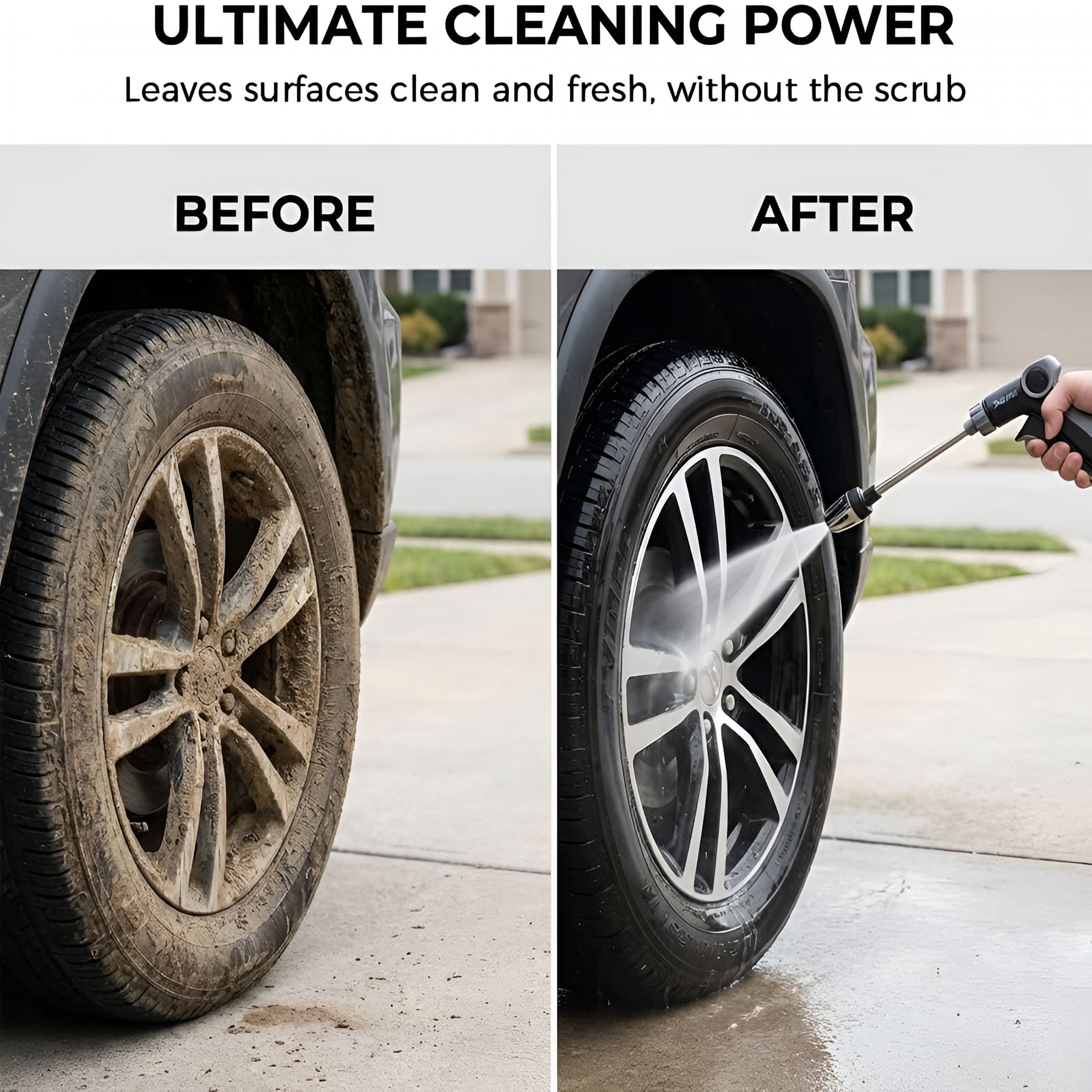 CURYMAY Turn Any Hose into a High Pressure Water Washer Jet,Heavy Duty Garden Hose Nozzle,Multi Function Lawn Garden Watering Sprayer,Spray Nozzles for Garden Hose for Cleaning Yard Pets Car