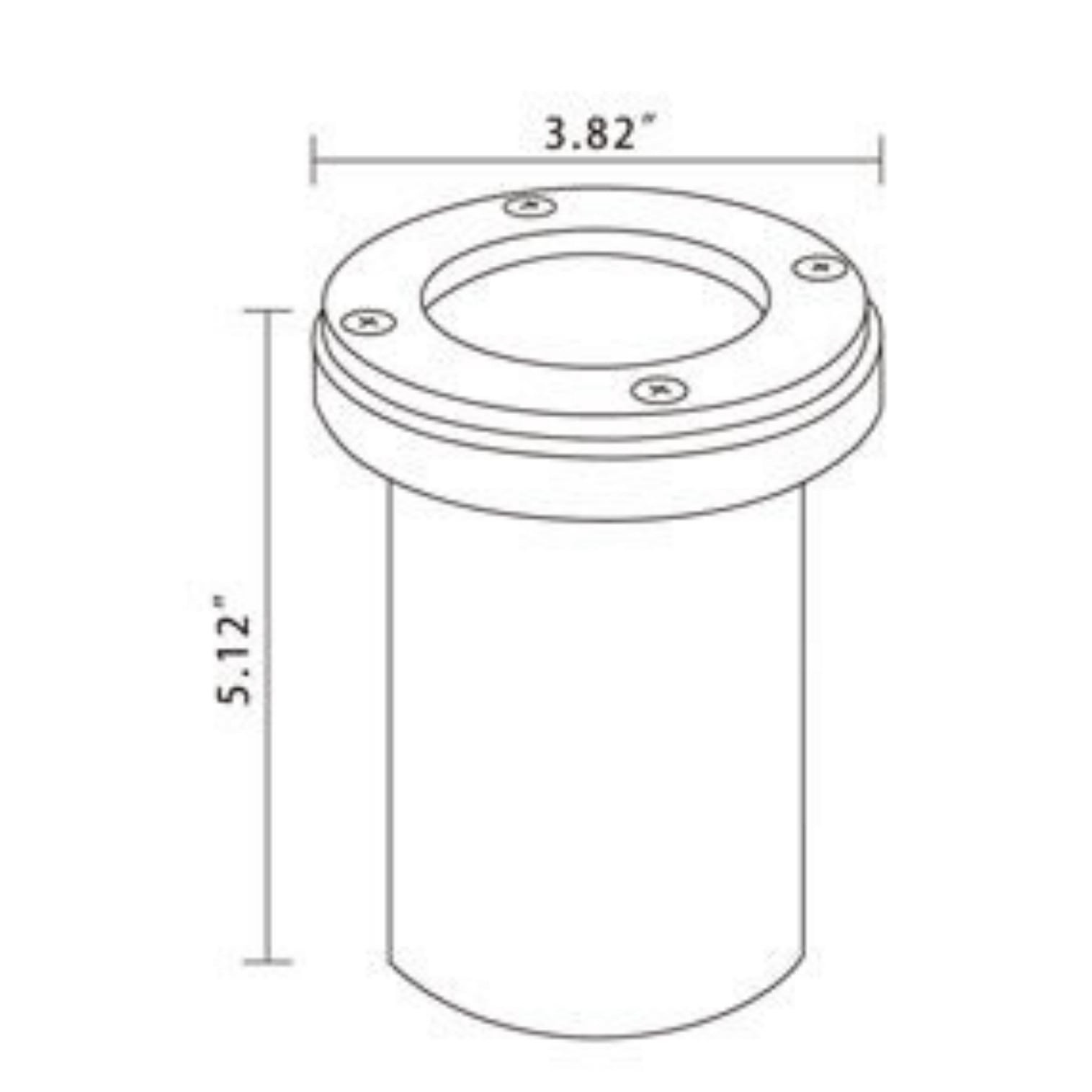LNC 5.1" LED Inground Light, Antique Brass Finish，Waterproof, for Pool and Driveway