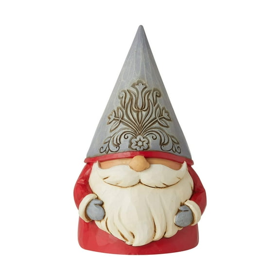 Enesco Jim Shore Heartwood Creek Grey Floral Hat Gnome Figurine