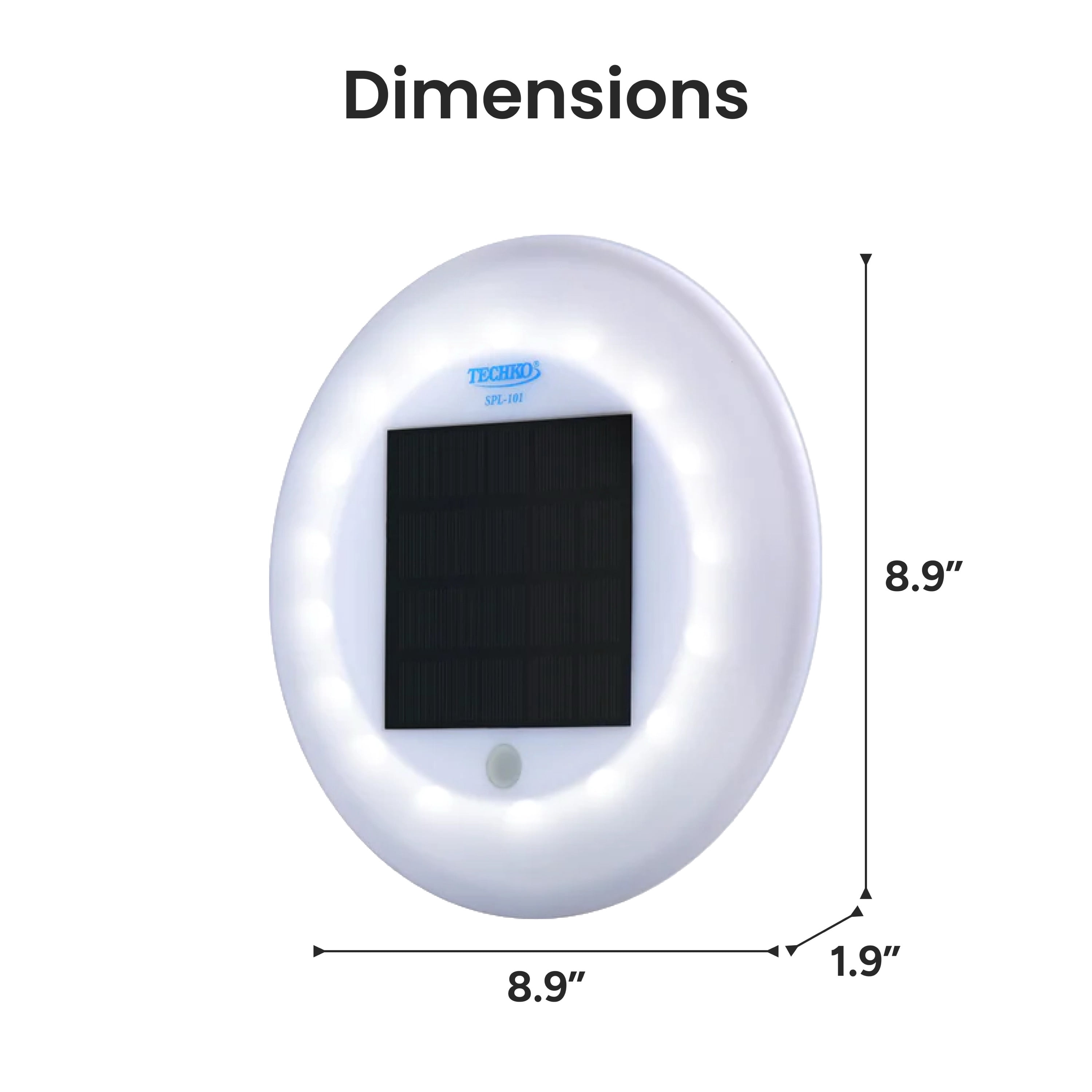 Techko Outdoor Solar Floating Pool Lights – White Light (2 Pack)