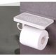 thumbnail image 3 of Soporte para papel de cocina blanco para inodoro, portarrollos de papel para teléfono móvil antiguo de aluminio espacial, estante de almacenamiento para caja de pañuelos de estilo europeo, 3 of 5