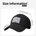 thumbnail image 2 of Baseball Cap Bent Eaves Design 6 Piece Cap Body Breathable Not Hot Plastic Cap Drag For Daily Travel Vacation Vector Camouflage Pattern Gray_3 Black, 2 of 8