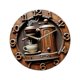 thumbnail image 5 of Reloj de pared con temática de café, colgante, silencioso, 2D, para decoración del hogar, con números arábigos, reloj decorativo para cocina y, 5 of 9