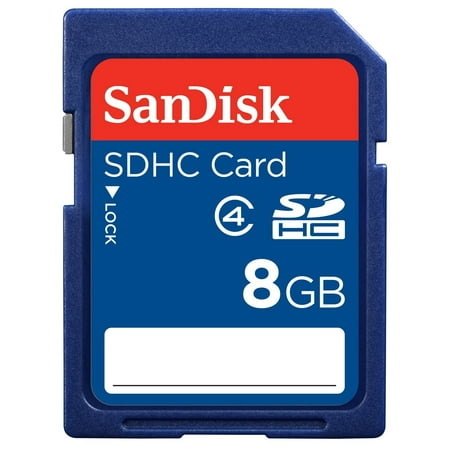 Speed Secure Digital Memory Card - SanDisk 8GB SDHC Card Class 4 Secure Digital Flash Memory SDSDB-008G - Bulk Packaging