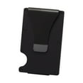 thumbnail image 4 of Titular de la tarjeta de crédito minimalista compacto de aleación de aluminio portátil con clip de dinero de bloqueo para hombres hijo viaje Negro, 4 of 8