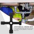thumbnail image 4 of Llave de cruz universal, multifuncional, para electricistas, herramientas para válvulas, llave universal, llave universal negra, 4 of 8