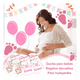 thumbnail image 4 of 20llavero Con Acero Inoxidable Huellas De Baby Shower ROSA, 4 of 5