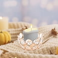 thumbnail image 4 of Luxcidy Crystal Votive Candle Holders Tealight Candle Holders Crystal Bowl Candle Stands Decorative Jewel Candle Centerpiece for Table Centerpieces Wedding Party Home Decor Holiday(Gold), 4 of 6