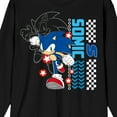 thumbnail image 2 of Sonic The Hedgehog Modern Blue Hedgehog Crew Neck Long Sleeve Black Adult Tee-3XL, 2 of 4