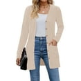 thumbnail image 4 of Fantaslook Fall Cardigan for Women Long Sleeve Open Front Cardigan Casual Button Down Coat with Pockets, 4 of 8