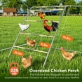 thumbnail image 6 of TIME RAY Large Metal Chicken Coop with Roosting ,Outdoor Walk-in Poultry Cage,Heavy Duty Chicken Runs Hen House with Waterproof&Anti-UV Cover for Yard and Outdoor Farm, 6 of 10