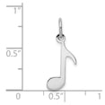 thumbnail image 2 of 14k White Gold Polished Musical Note Charm, 2 of 3