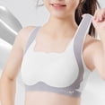 thumbnail image 2 of Girls Soft Training Bras Seamless First Bra Girls Sports Bras Longline Crop - No Pads, Chest Double Lined White 9-12Y, 2 of 8