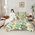 thumbnail image 4 of Homewish Boho Wild Flower Bedding Comforter Set,Vintage Flower Twin Comforter Sets,Beige Green Bedding Set For Adults,Microfiber Bedroom Decor Reversible,2pcs, 4 of 8
