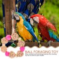 thumbnail image 3 of 3pcs Parrot Chewing Rattan Ball Pendant Bird Cage Hanging Rattan Ball Chewing Toy, 3 of 9
