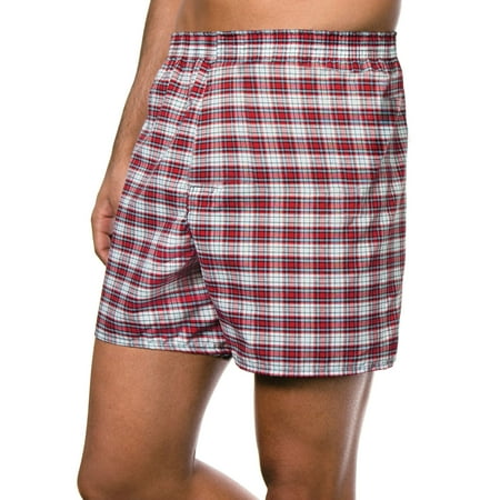 Hanes Men S Classics Tagless Tartan Boxers With Comfort Flex