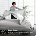 thumbnail image 4 of Bare Home Sábanas Planas Ultra Suaves - Colección Premium 1800 - Doble Cepillado - King, Gris Claro, 4 of 6
