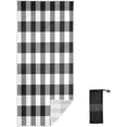 thumbnail image 2 of SKYSONIC Beach Towels 30"x60", Tartan White Black Plaid Camping Towels Sand Free Beach Towel, Large Beach Towels Quick Dry Bath Travel Towels Pool Yoga Beach Mat for Men Women, 2 of 7