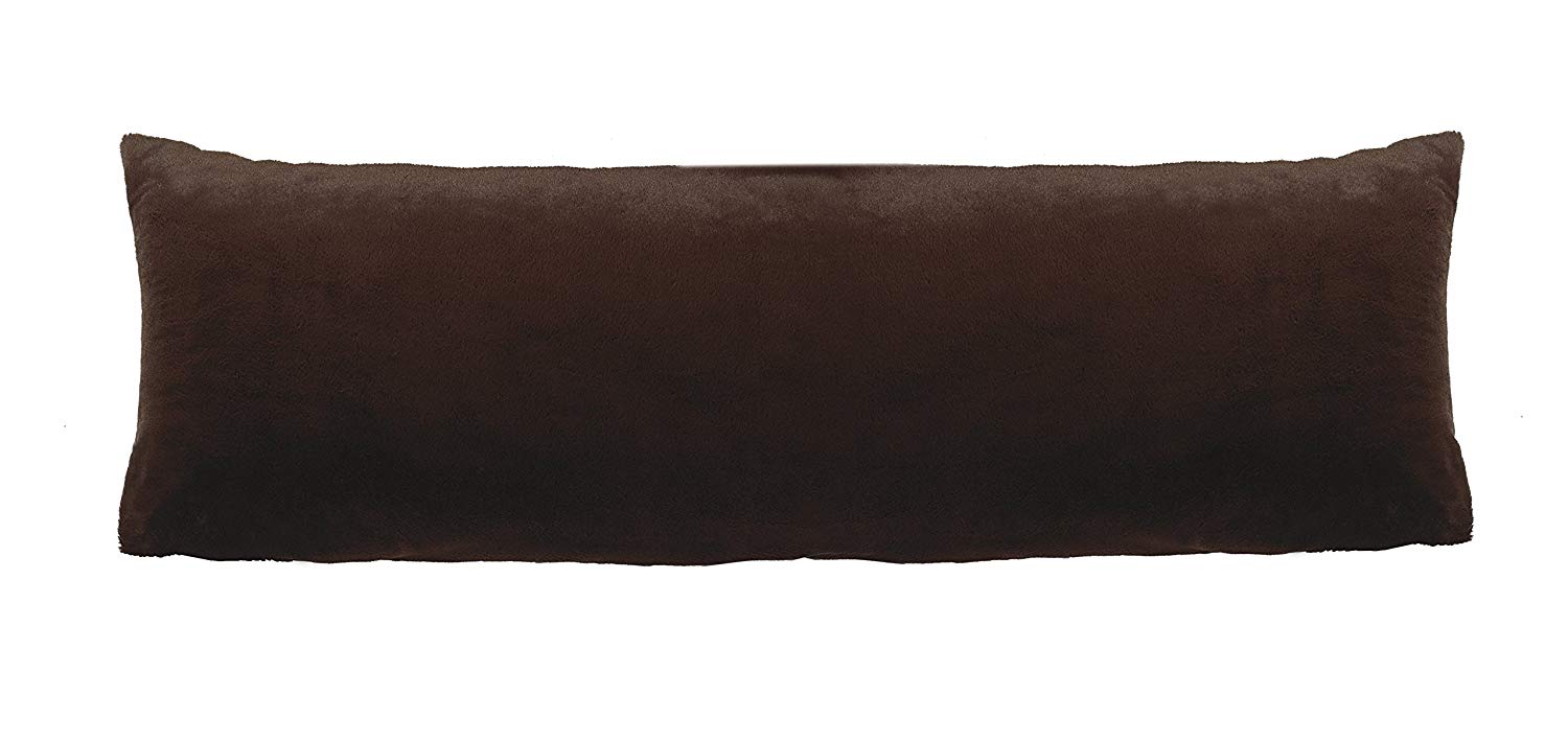 Faux Fur Body Pillow Case, Espresso